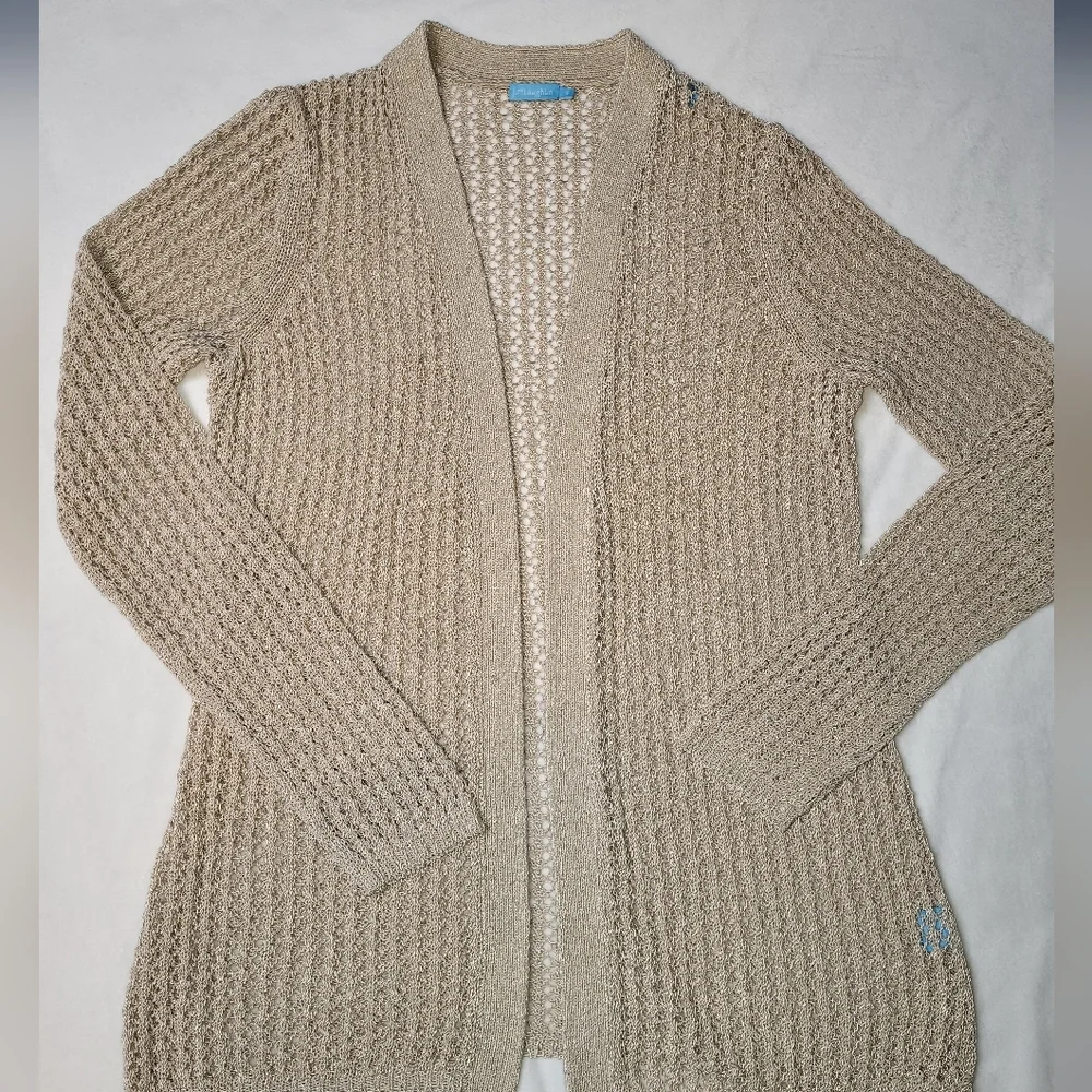 J McLaughlin Open Work Crochet Cardigan Women's Size Small - Picture 7 of 7